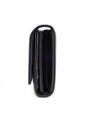 Large black women's wallet POREC-0411-99(W25), side view of the product on a white background.