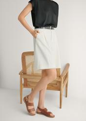 Women's leather sandals in cognac color BUTYD-1264-1F(W26)