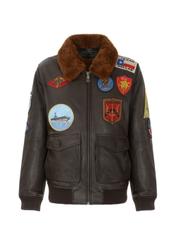 Men's leather jacket from TOP GUN collection KURMS-0218-0993(Z22)-06