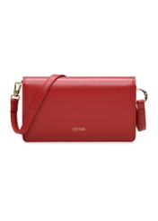 Red small clutch bag POREC-0427-42(Z25) product view from the front on a white background.