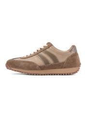 Light brown leather sports shoes BUTYM-0527-1K(W26), side view of the product on a white background.