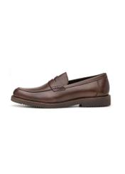 Dark brown leather men's loafers BUTYM-0502-1I(W26)