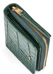 Green croco leather women's wallet PORES-0952-51(W25)