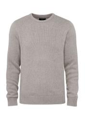 Beige men's cotton sweater SWEMT-0147-81(Z24)-01