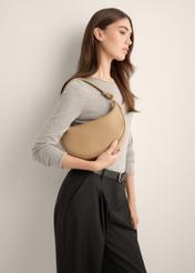 Beige small women's hobo bag TOREC-1097-1B(Z26)