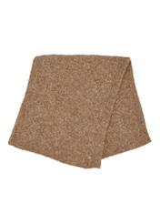 Brown wool-blend hat and scarf set ZESTD-0013-1G(Z26), front view of the scarf on a white background.