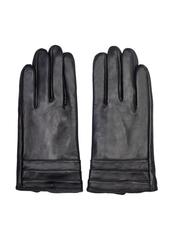 Men's leather gloves with stitching REKMS-0003-99(Z24)