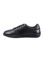 Black leather men's sports shoes BUTYM-0560-99(Z26), side view of the product on a white background.