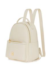 Cream women's medium backpack TOREC-0920-0B(W26) - diagonal product view, on a white background.
