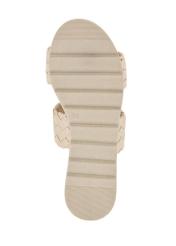 Beige leather platform flip-flops BUTYD-1063-81(W24)-04