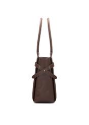 Large brown women's handbag TOREC-1135-1H(W26), side product view on white background.