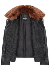 Women's leather jacket with belt KURDS-0251-2038(Z20)-03
