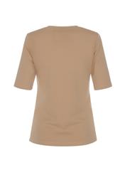 Women's beige basic blouse BLUDT-0147-81(W22)-05