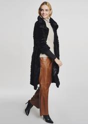 Women's fur coat with zipper closure FUTDF-0055-5501(Z22)-02