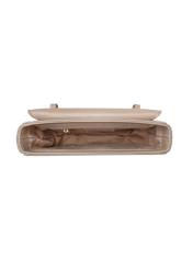 Camel semi-circular women's messenger bag TOREC-1127-1D(W26), product view inside on white background.