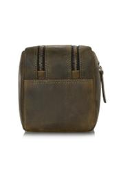 Men's khaki leather cosmetic bag TORMS-0322-51(W23)-04