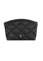 Black quilted women's cosmetic bag TOREN-0281-99(W24)-01