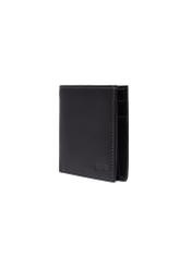 Black men's leather wallet PORMS-0699-99(Z26), diagonal product view on a light background.