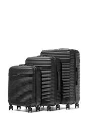 Set of wheeled suitcases (19"/24"/28") WALAB-0040-99(W26) – front view of the product on a white background.
