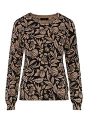 Women's sweater with floral print SWEDT-0220-98(Z24)