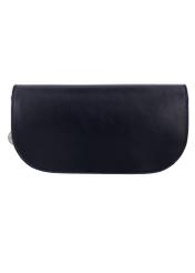 Small black elegant women's handbag with chain TOREC-1388-99(Z26), product view from the back on a white background.