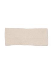 Cream women's headband with tie CZADT-0230-0B(Z26) - product view from the back, on a white background.