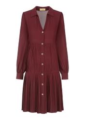 Maroon shirt dress SUKDT-0176-49(Z23)-04