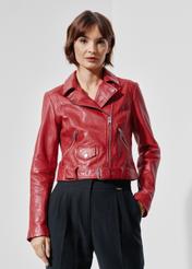 Women's Red Leather Ramones KURDS-0344-1350(W24)-02