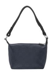 Navy blue fabric women's handbag TOREN-0355-7E(Z26), rear view on a white background.
