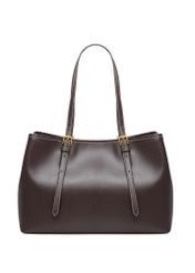 Large brown shopper bag TOREC-1381-1H(Z26), rear view on a white background.