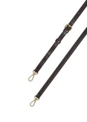 Burgundy croco women's handbag TOREC-1305-4D(Z26). View of the strap on a white background.