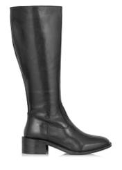 Women's black leather boots BUTYD-1026-99(Z23)-01