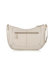 Beige leather women's hobo bag TORES-1041O-81(Z24)-04