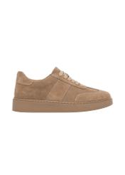Beige suede men's shoes BUTYM-0564-1K(Z26), side view of the product on a white background.