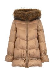 Beige women's winter jacket KURDT-0535-81(Z24)-05