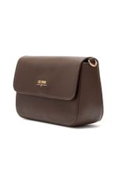 Chocolate women's messenger bag TOREC-0930B-89(Z25), diagonal product view on a white background.