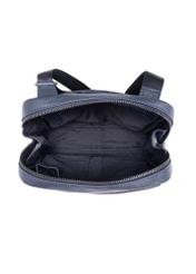 Men's navy blue leather zipper bag TORMS-0016A-69(W24)-05