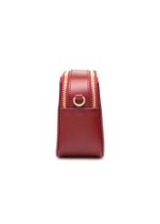 Red small women's handbag TOREC-1126-4B(W26), side product view on white background.