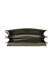 Khaki women's handbag with monogram TOREC-0536B-55(W25)-05