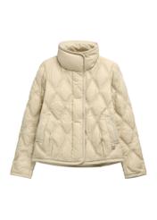 Beige women's transitional jacket KURDT-0664-1A(Z26), front product view on white background.