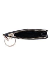 Black small leather women's wallet PORES-1013R-9I(Z26), product view inside on white background.