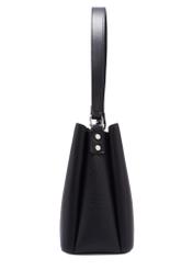 Black women's shoulder bag TOREC-1297-9I(Z26), side view of the product on a white background.