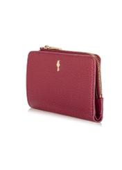 Women's pink leather wallet PORES-0904-34(W24)-02