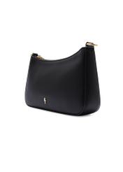 Black women's shoulder bag TOREC-1189-99(W26) - diagonal product view, on a white background.