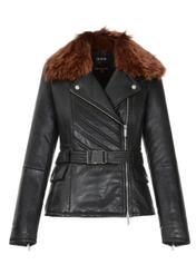 Women's leather jacket with belt KURDS-0251-2038(Z20)-04
