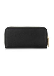 Women's two-compartment black wallet POREC-0376-99(W24)-04