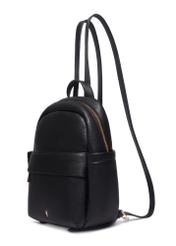 Black women's imitation leather backpack TOREC-1246-9I(Z26) - diagonal product view, on a white background.