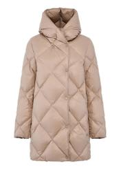 Beige quilted women's jacket KURDT-0528-81(Z24)-06