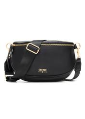 Black women's waist bag TOREC-1191-99(W26) - front view of the product on a white background.