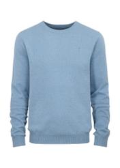 Light blue men's sweater with logo SWEMT-0114-60(Z23)-04